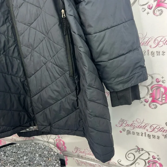 Columbia jacket zip up Women's Quilted Black Ski Jacket omni-heat - Picture 3 of 9